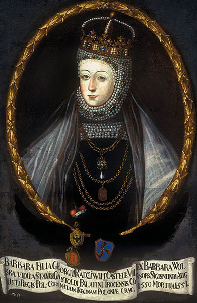 Barbara Radziwill in coronation robes.